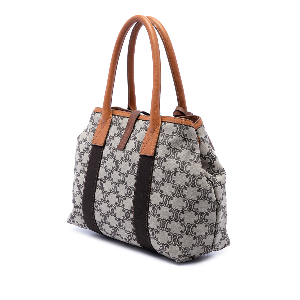 Celine Cabas Macadam Beige – vue 2 – GABY PARIS