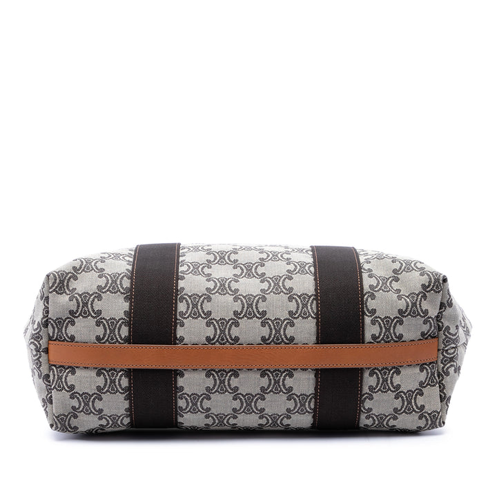 Celine Cabas Macadam Beige – vue 3 – GABY PARIS