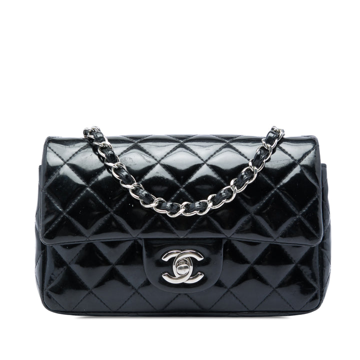 Chanel Sac bandoulière Classic Rectangulaire Rabat simple Mini Noir – vue principale – GABY PARIS