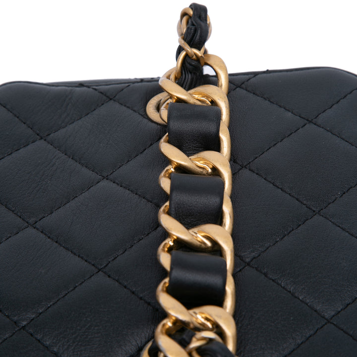Small CC Lambskin Vanity Case Black - Gaby Paris
