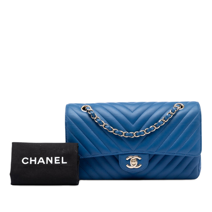 Chanel Medium Classic Chevron Cuir d’agneau Double rabat