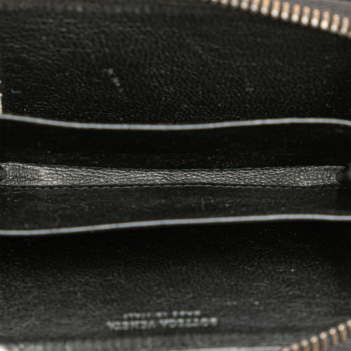 Leather Intrecciato Coin Pouch Black - Gaby Paris