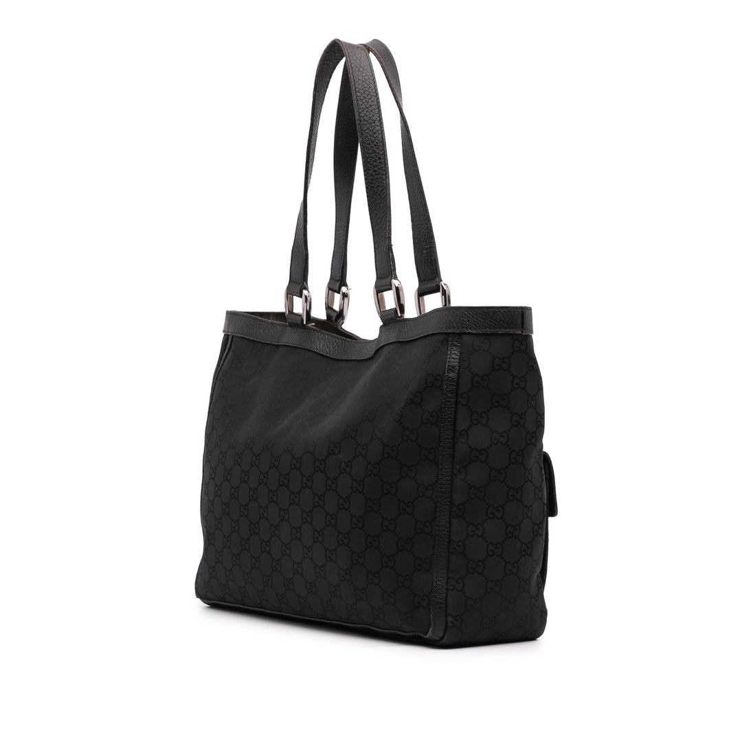 GG Canvas Abbey D Ring Pocket Tote Black - Gaby Paris