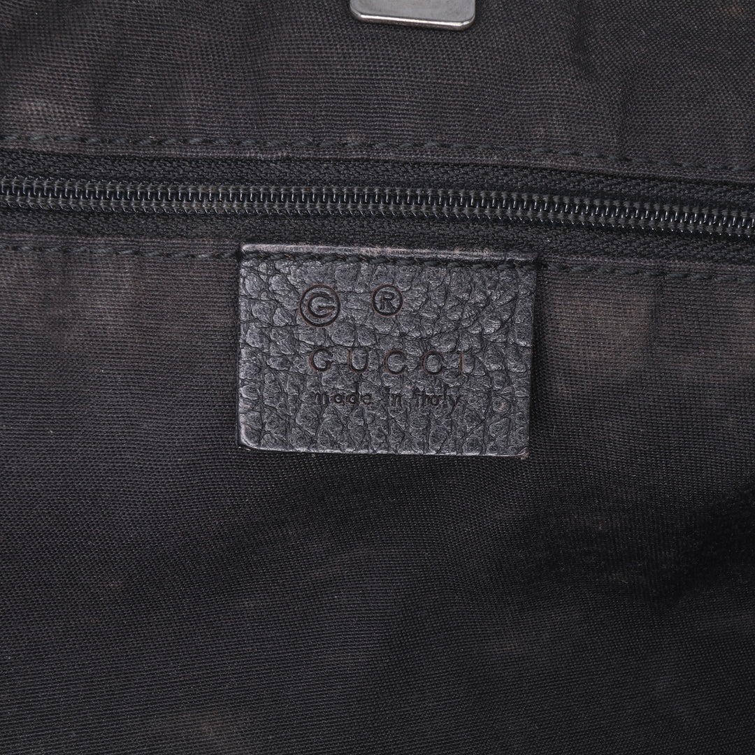 GG Canvas Abbey D Ring Pocket Tote Black - Gaby Paris