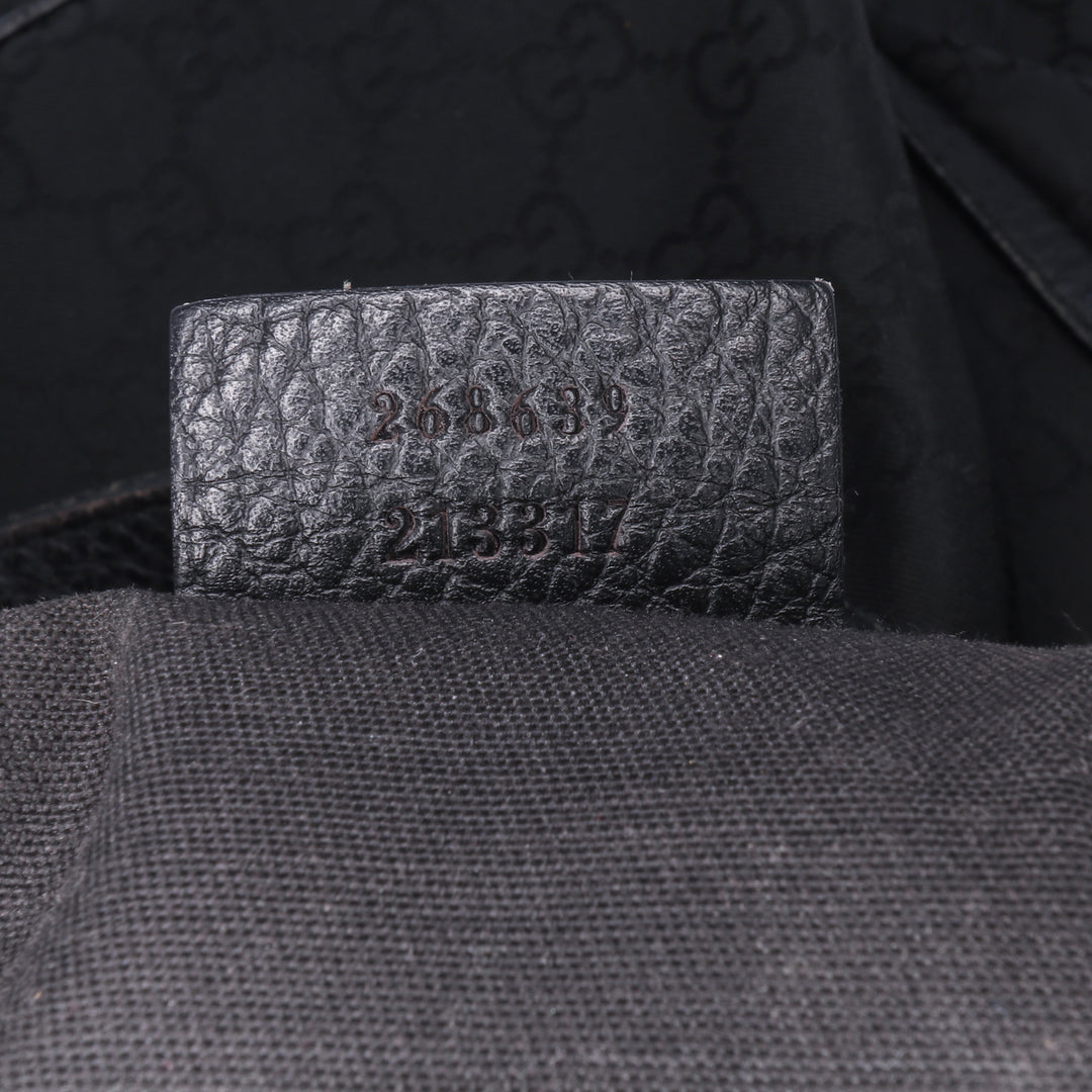 GG Canvas Abbey D Ring Pocket Tote Black - Gaby Paris