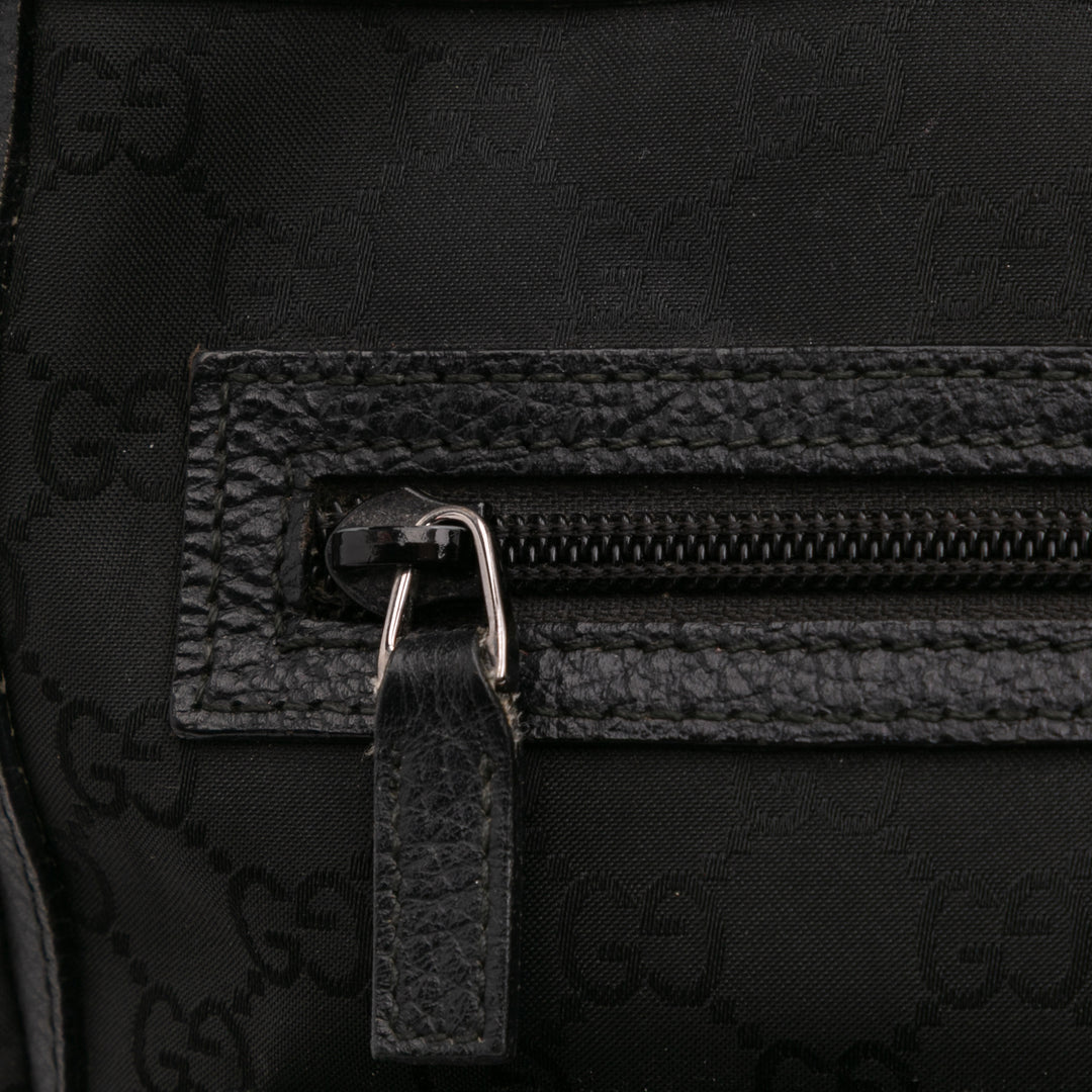 GG Canvas Abbey D Ring Pocket Tote Black - Gaby Paris