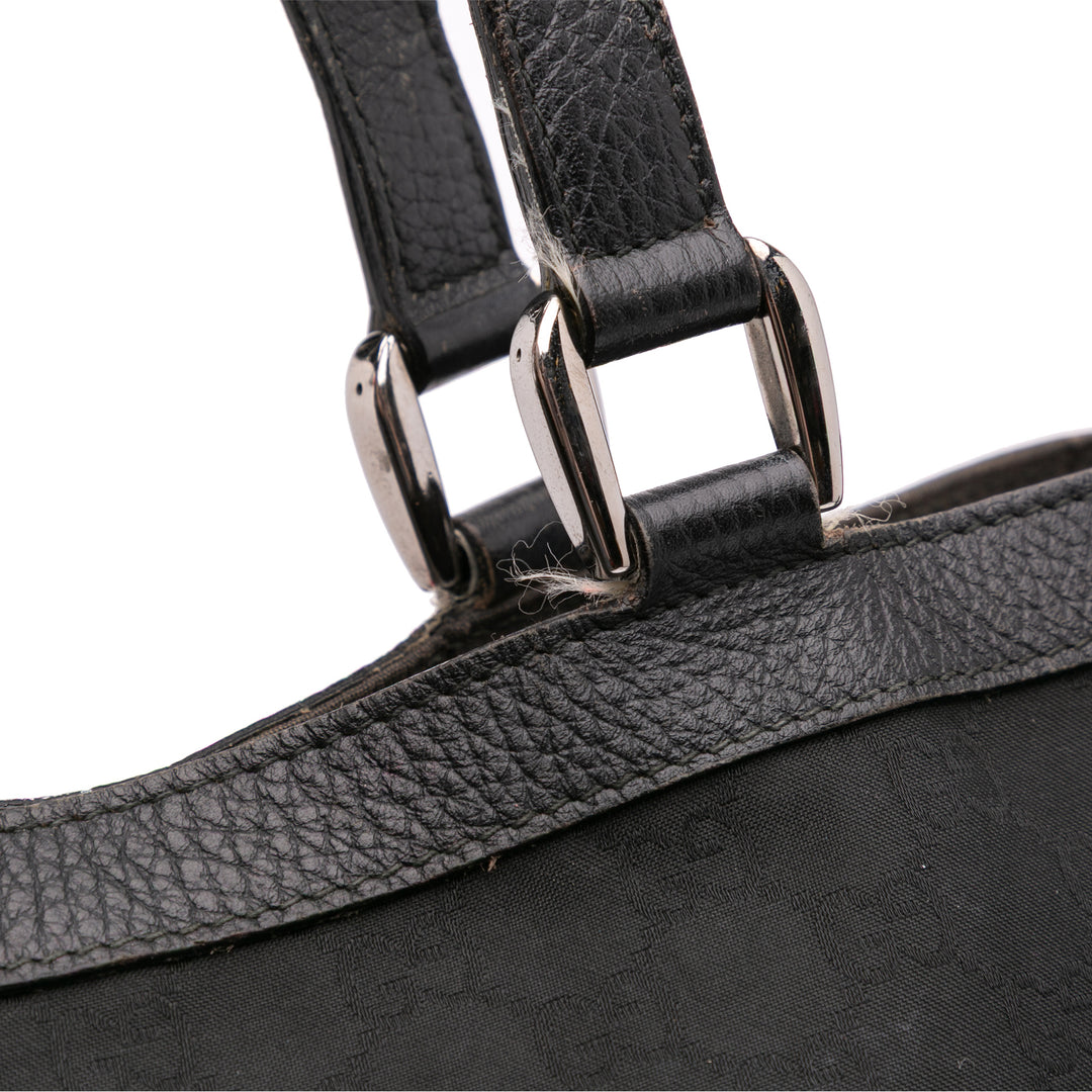 GG Canvas Abbey D Ring Pocket Tote Black - Gaby Paris