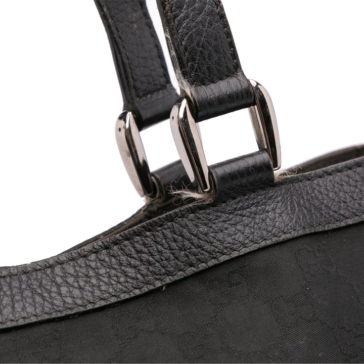 GG Canvas Abbey D Ring Pocket Tote Black - Gaby Paris