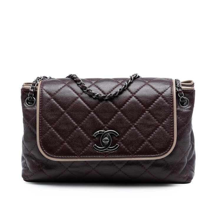 Chanel CC Matelassé Caviar Border à rabat – GABY PARIS Authentique