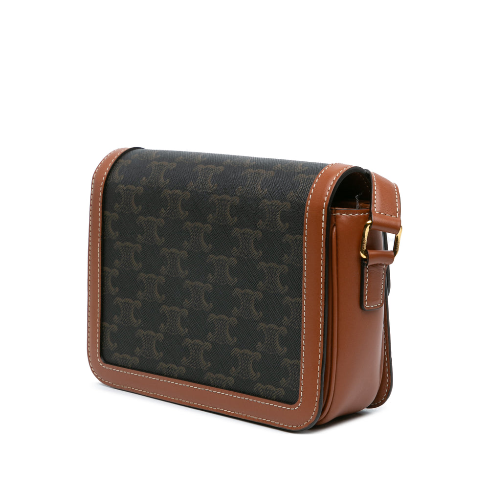 Teen Triomphe Coated Canvas Triomphe Crossbody Brown - Gaby Paris