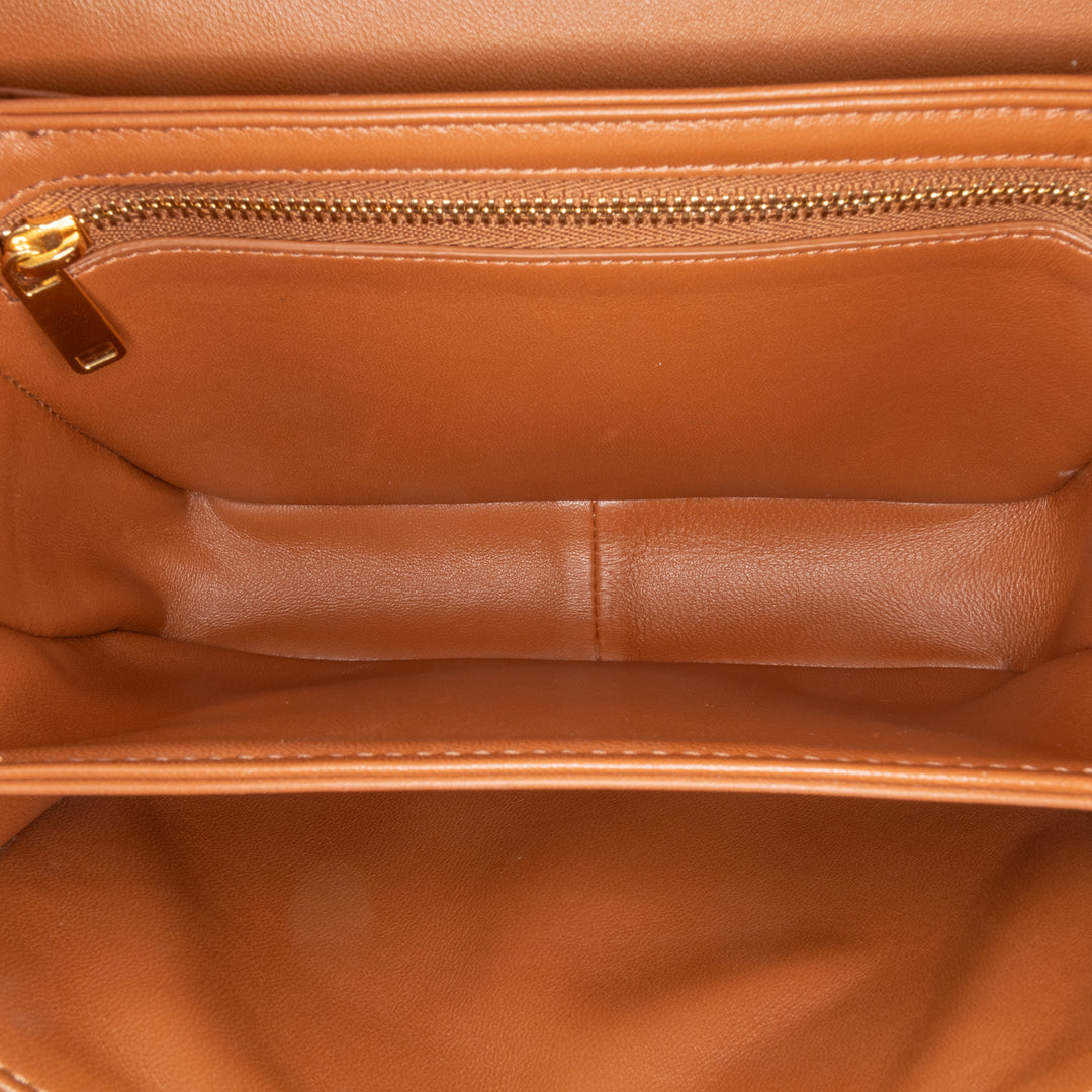 Teen Triomphe Coated Canvas Triomphe Crossbody Brown - Gaby Paris