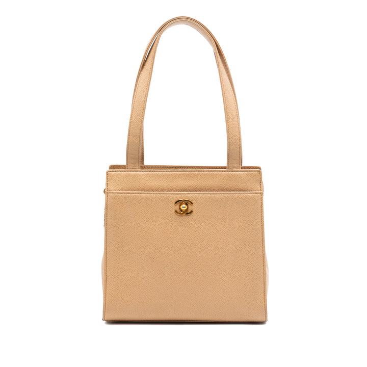 Chanel CC Caviar Turn Lock Cabas