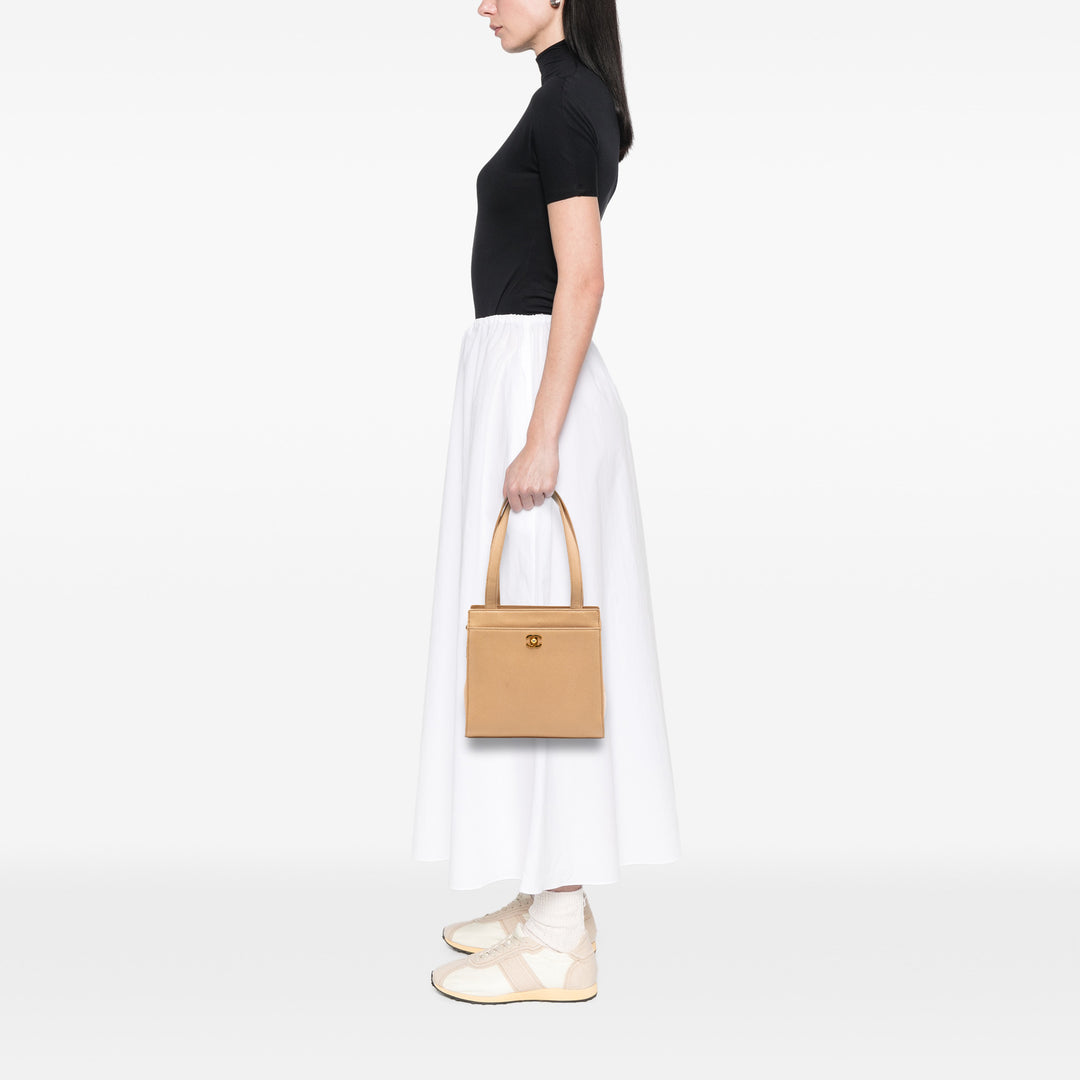 Chanel CC Caviar Turn Lock Cabas