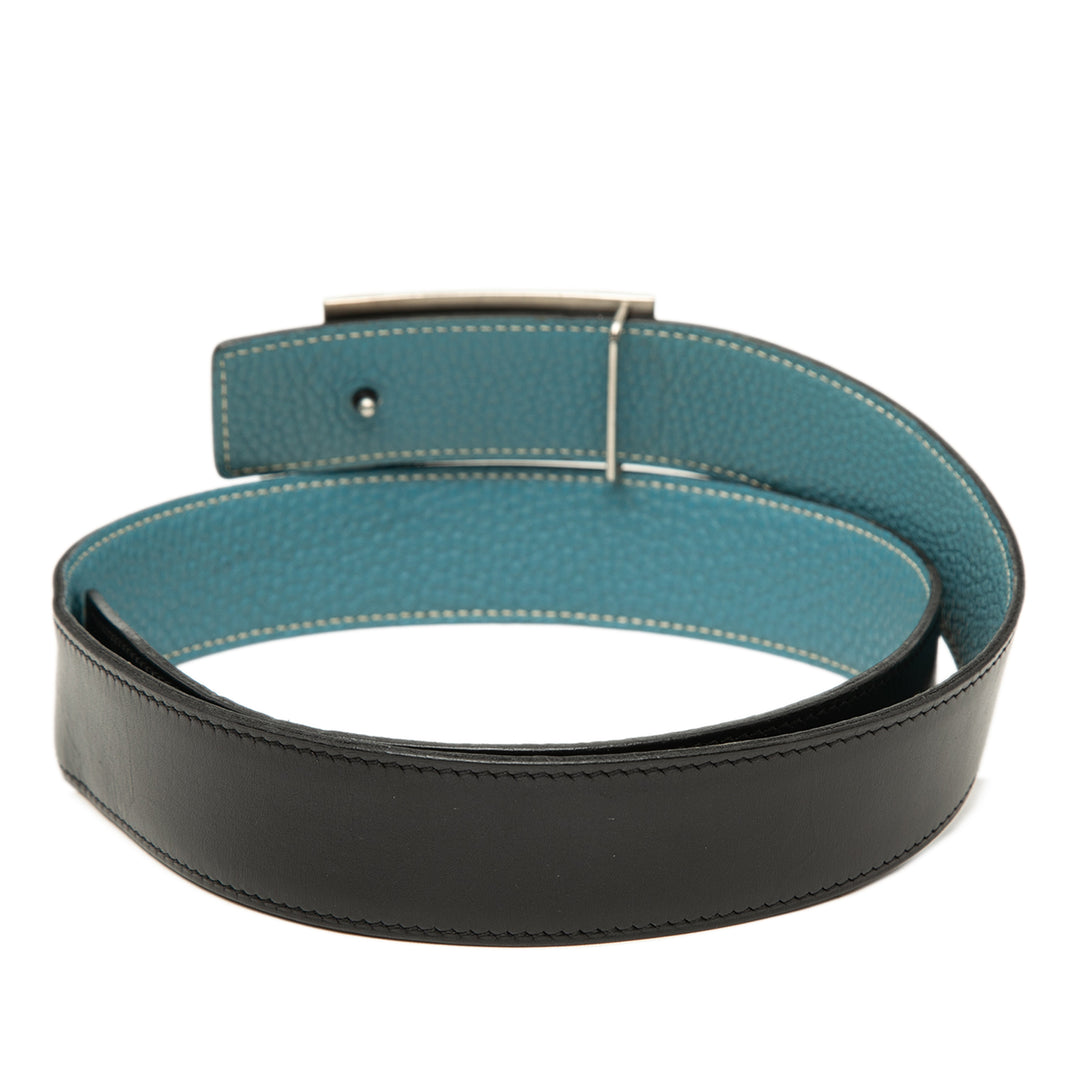 Hermès Box Veau et Togo H Plate Reversible Belt