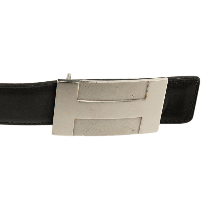 Hermès Box Veau et Togo H Plate Reversible Belt