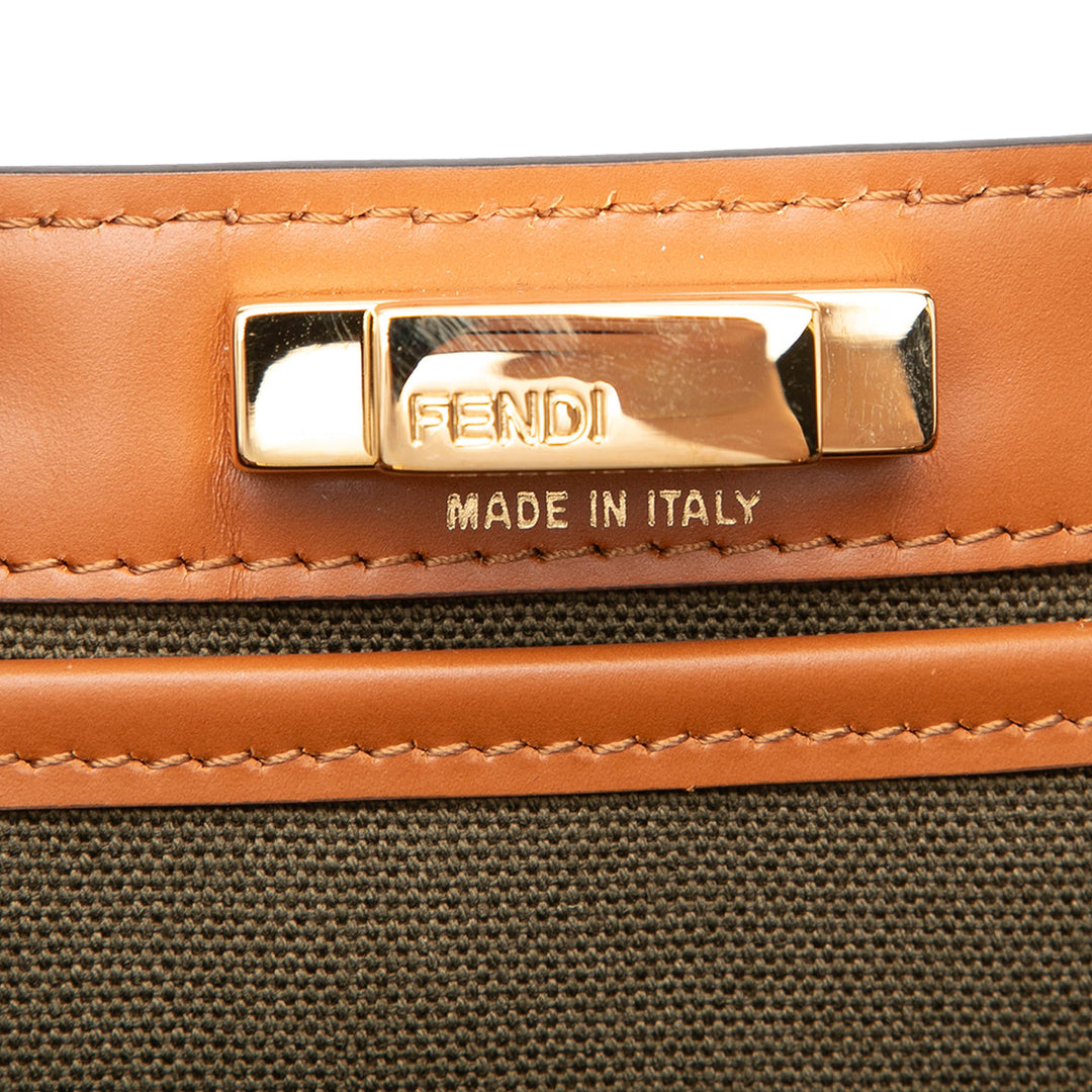 Fendi Zucca brodé Peekaboo X Cabas Vert – vue 5 – GABY PARIS