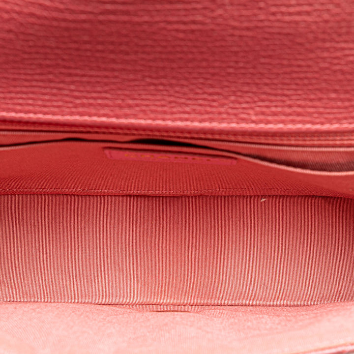 Medium Chevron Calfskin Statement Flap Pink - Gaby Paris