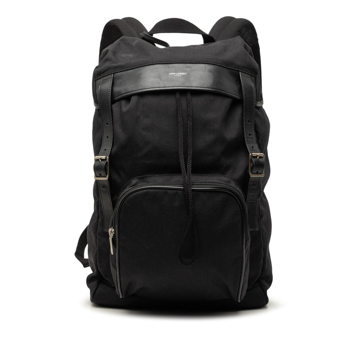 Saint Laurent Toile Utilitarian Hunting Sac à dos