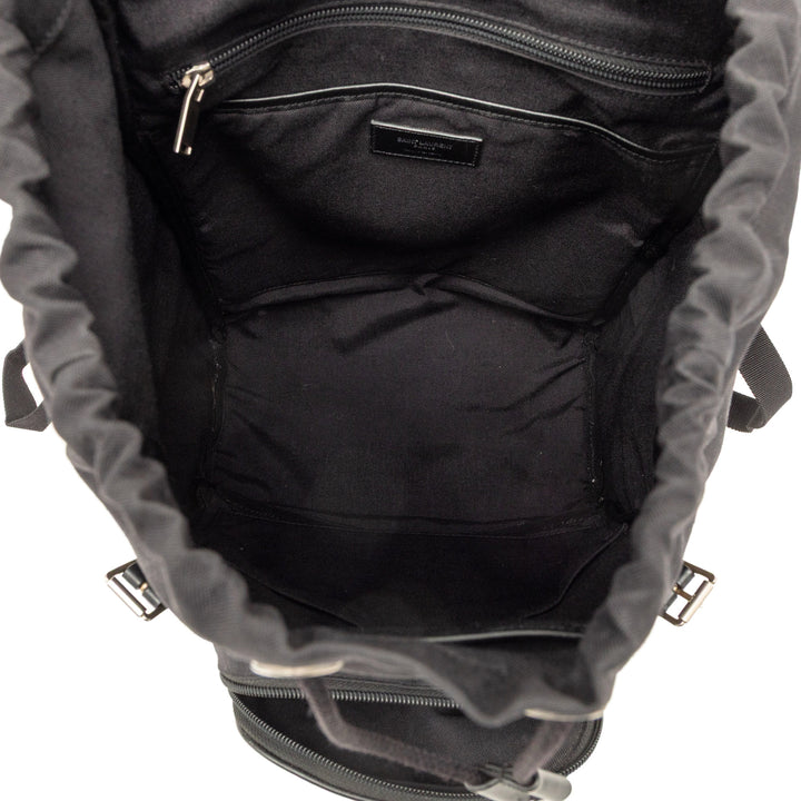 Saint Laurent Toile Utilitarian Hunting Sac à dos