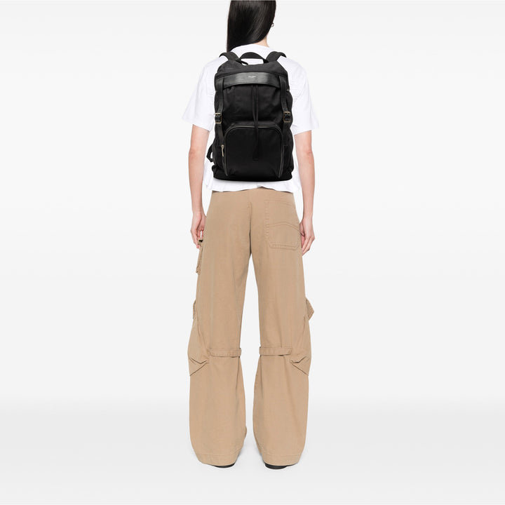 Saint Laurent Toile Utilitarian Hunting Sac à dos