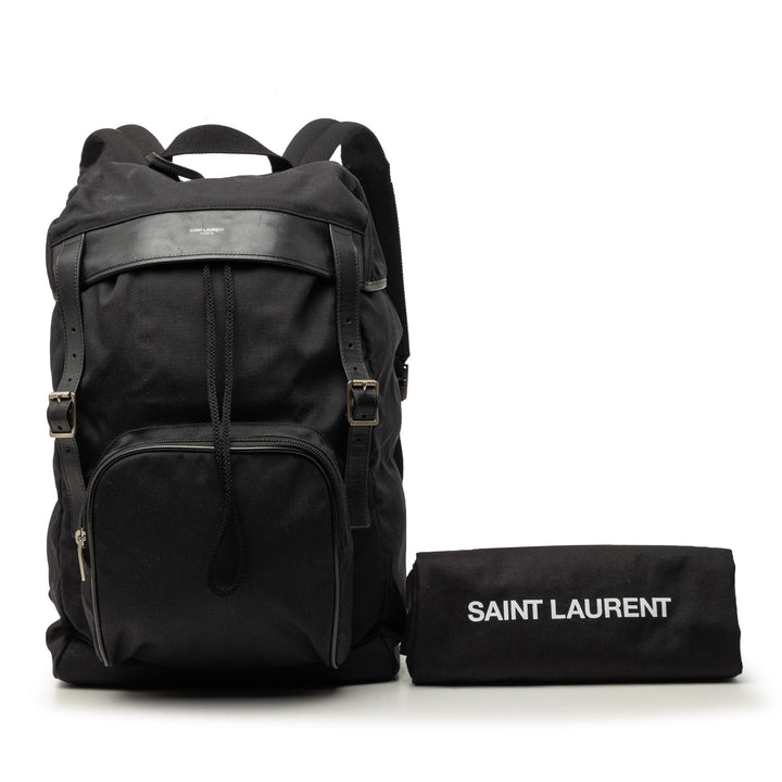 Saint Laurent Toile Utilitarian Hunting Sac à dos