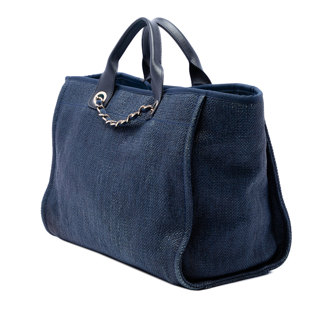 Chanel Deauville Cabas Moyen Bleu