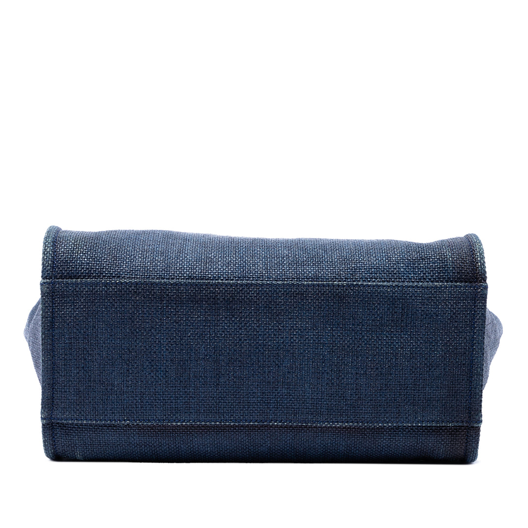 Chanel Deauville Cabas Moyen Bleu