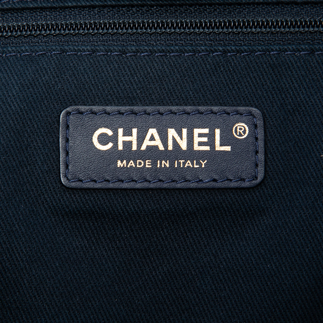 Chanel Deauville Cabas Moyen Bleu