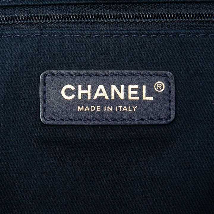 Chanel Deauville Cabas Moyen Bleu