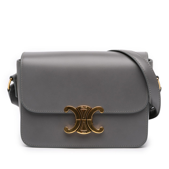 Celine Teen brillant Cuir de veau Triomphe Sac porté croisé