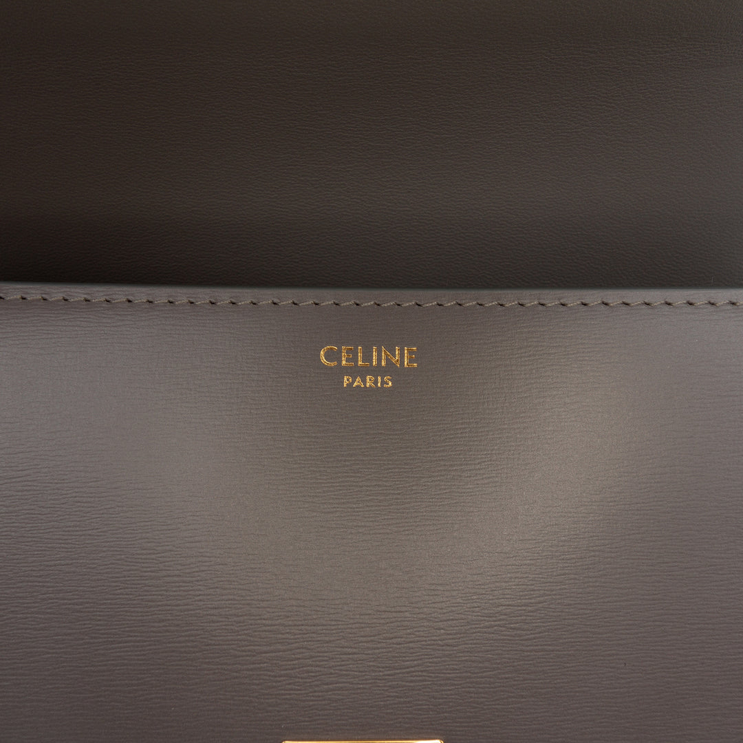 Celine Teen brillant Cuir de veau Triomphe Sac porté croisé