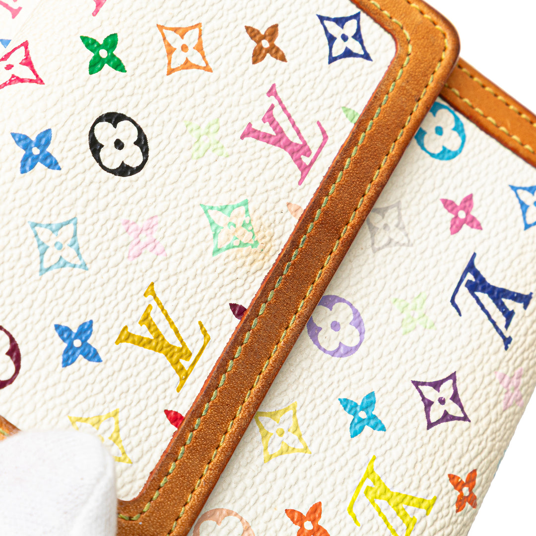 Monogram Multicolore Porte Monnaie Billets Wallet White - Gaby Paris