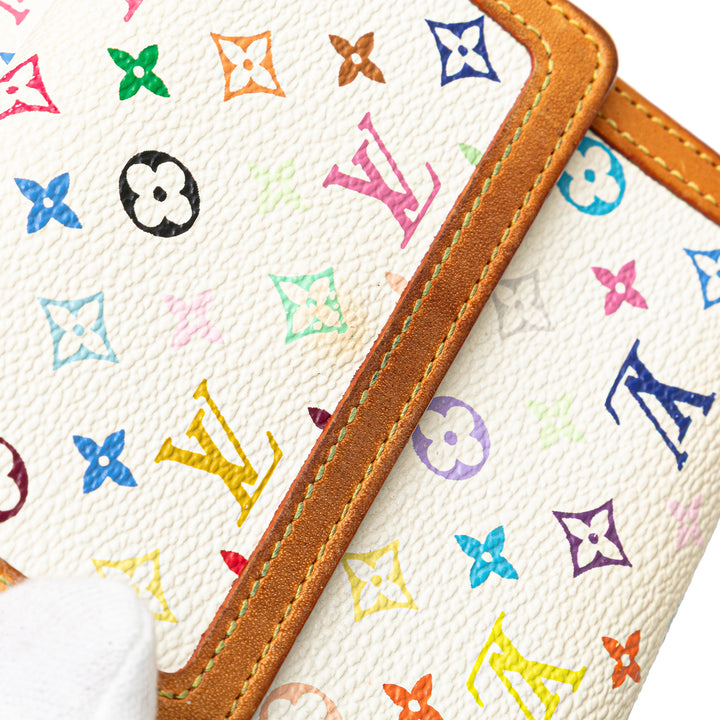 Monogram Multicolore Porte Monnaie Billets Wallet White - Gaby Paris