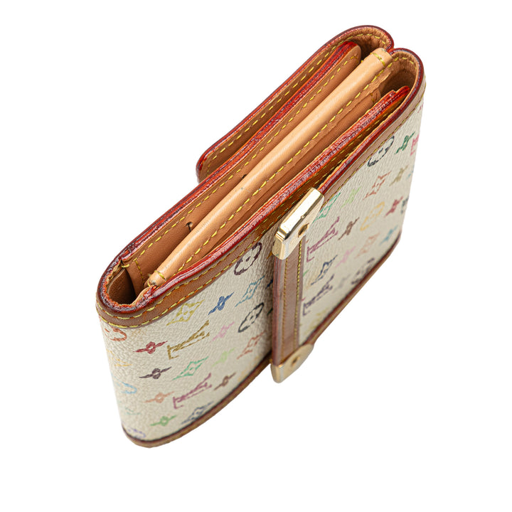 Monogram Multicolore Porte Monnaie Billets Wallet White - Gaby Paris