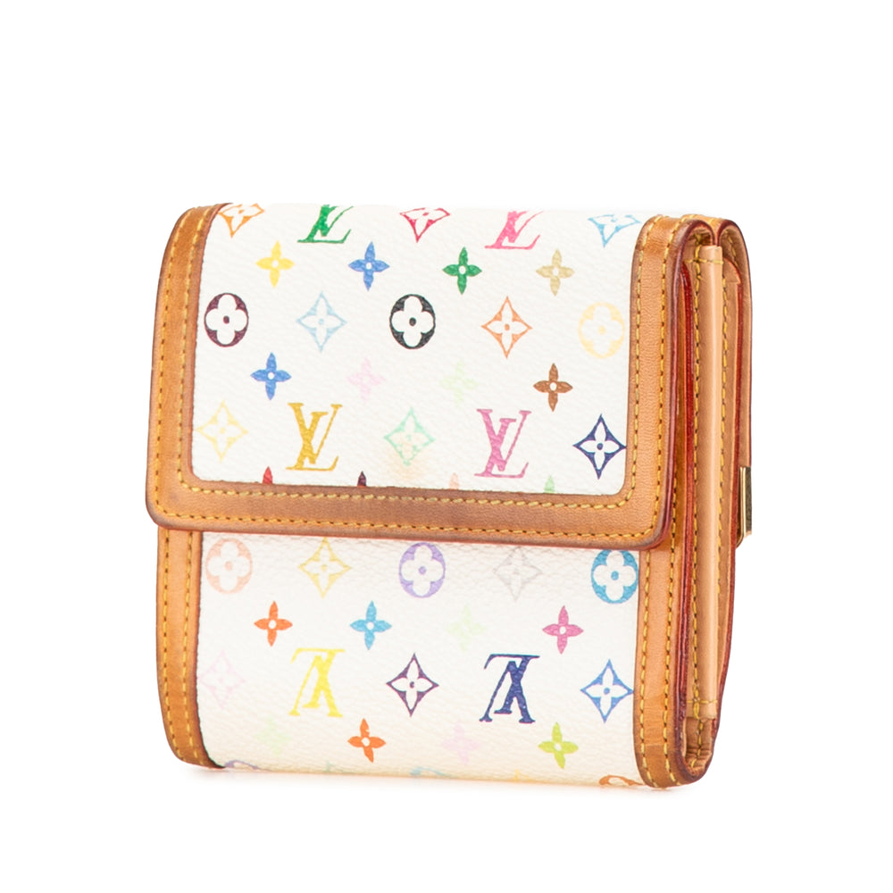 Monogram Multicolore Porte Monnaie Billets Wallet White - Gaby Paris