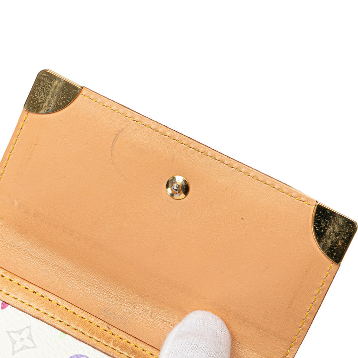 Monogram Multicolore Porte Monnaie Billets Wallet White - Gaby Paris