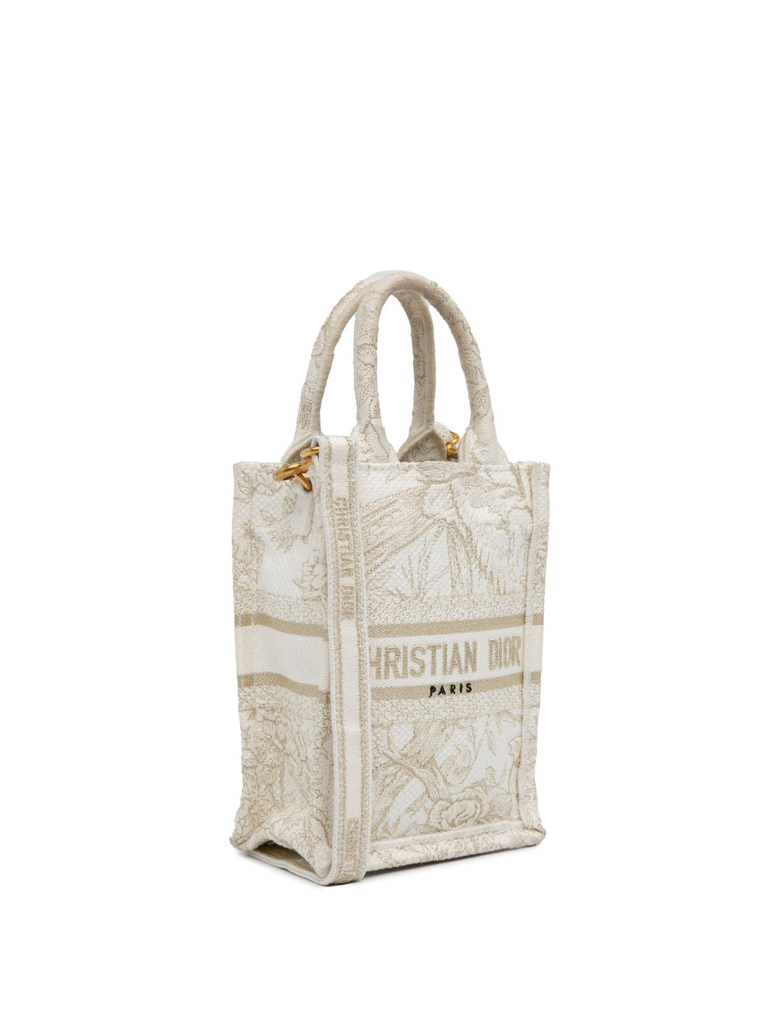 Mini Jardin D'Hiver Vertical Book Tote White - Gaby Paris