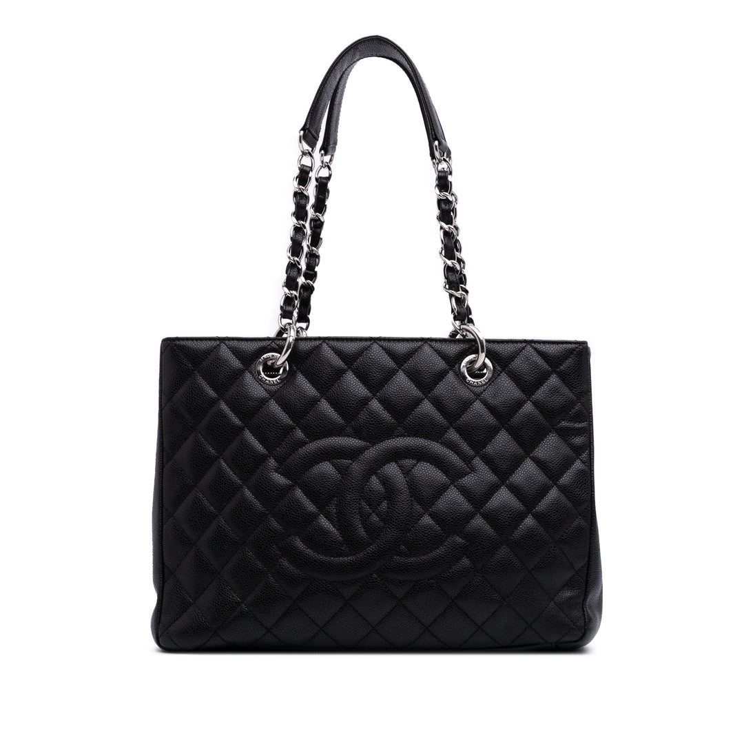 Caviar Grand Shopping Tote Black - Gaby Paris