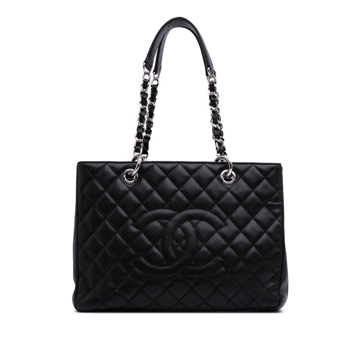 Caviar Grand Shopping Tote Black - Gaby Paris
