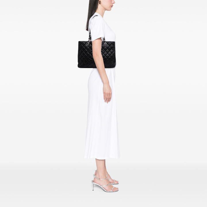 Caviar Grand Shopping Tote Black - Gaby Paris