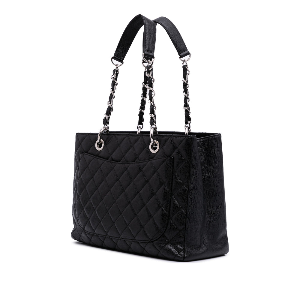 Caviar Grand Shopping Tote Black - Gaby Paris