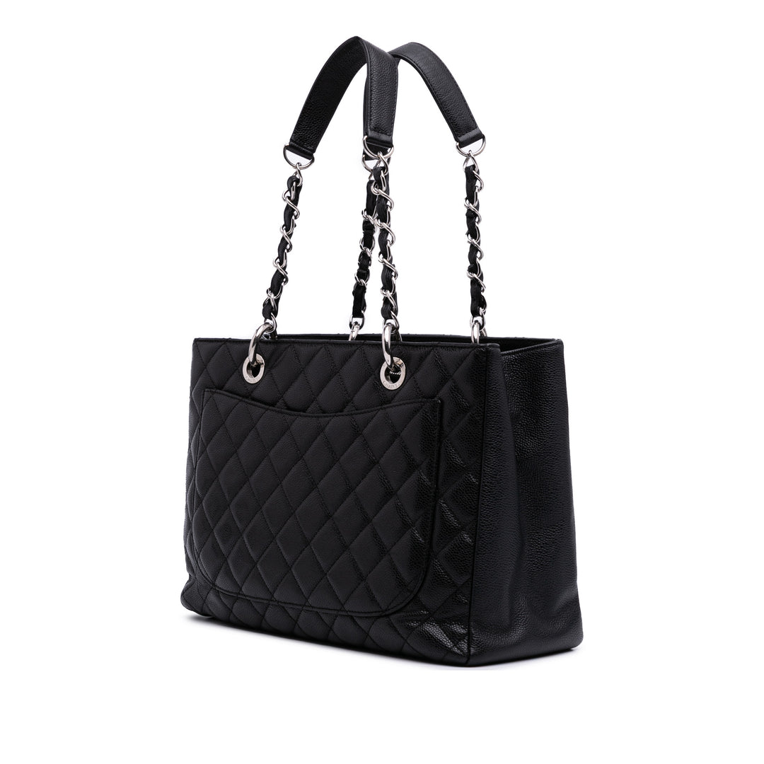 Caviar Grand Shopping Tote Black - Gaby Paris