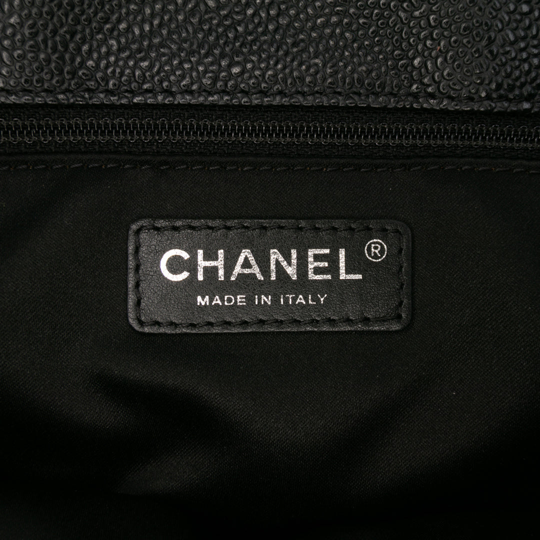 Caviar Grand Shopping Tote Black - Gaby Paris