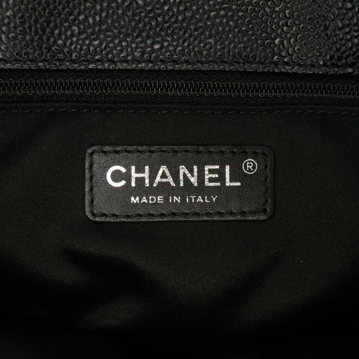 Caviar Grand Shopping Tote Black - Gaby Paris
