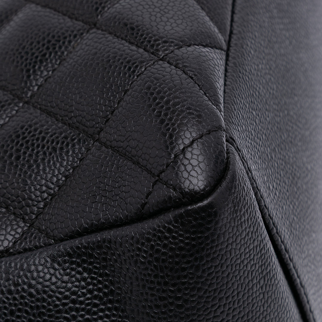 Caviar Grand Shopping Tote Black - Gaby Paris