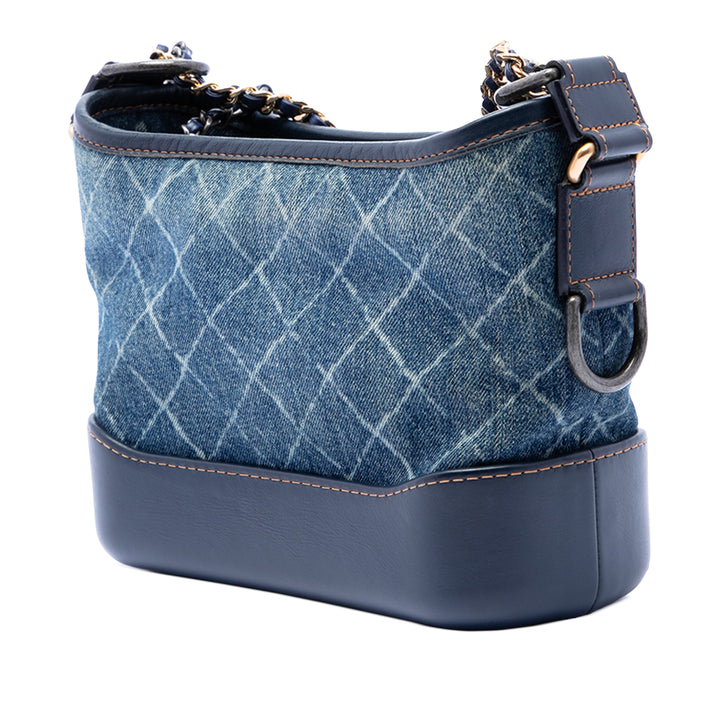 Chanel Small Printed Jean et Cuir de veau Gabrielle Hobo