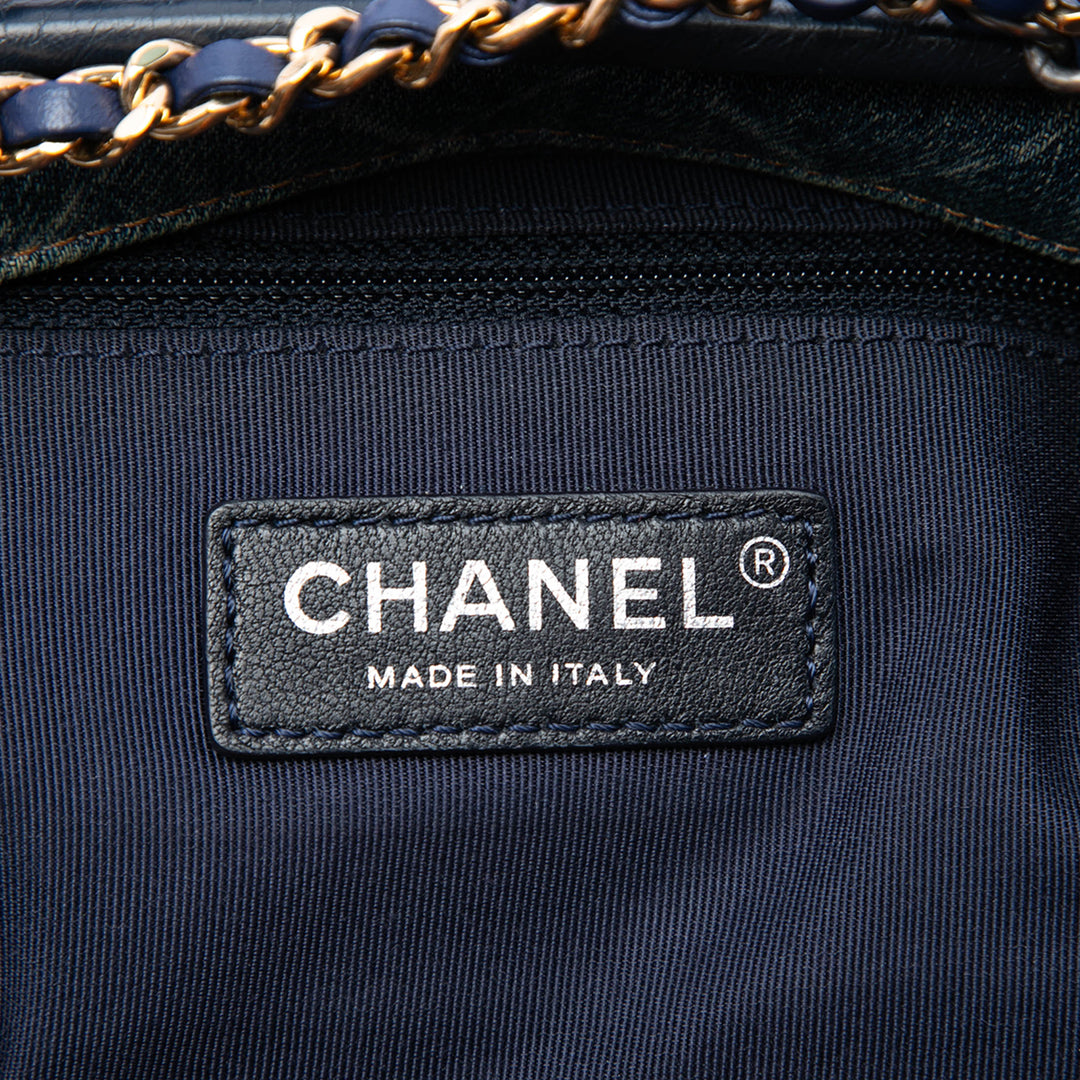 Chanel Small Printed Jean et Cuir de veau Gabrielle Hobo