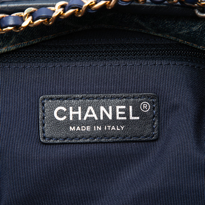 Chanel Small Printed Jean et Cuir de veau Gabrielle Hobo
