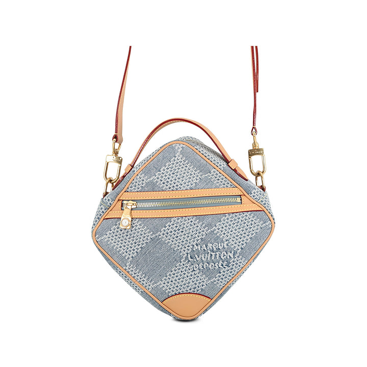 Louis Vuitton Damier 3D Chess Messenger Jean Bleu – vue principale – GABY PARIS
