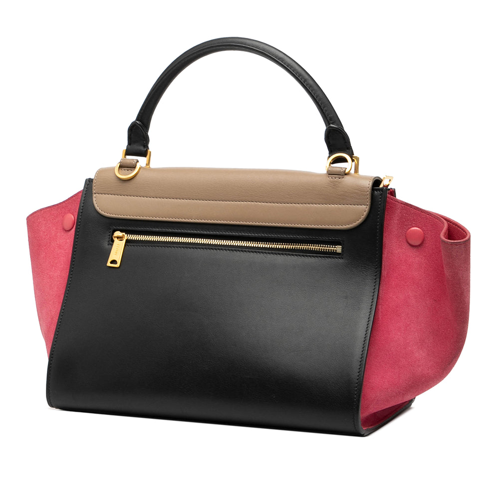 Celine Sac à main Tricolore et Trapeze Petit Cuir de veau Noir – vue 2 – GABY PARIS